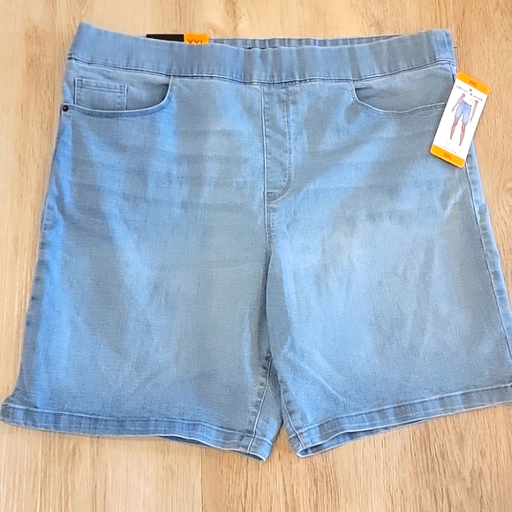 🍃 DKNY Jeans wash denim womens shorts XXL